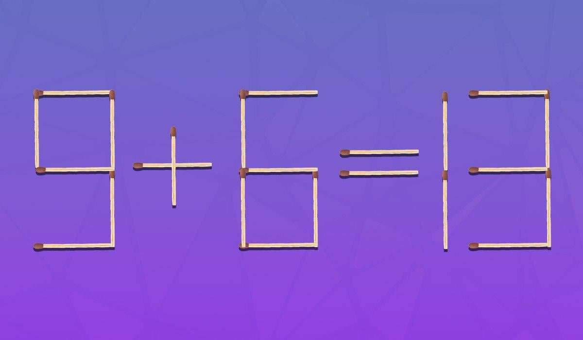 Úkol pro génie: musíte přetáhnout 2 shody, aby byla rovnost správná.