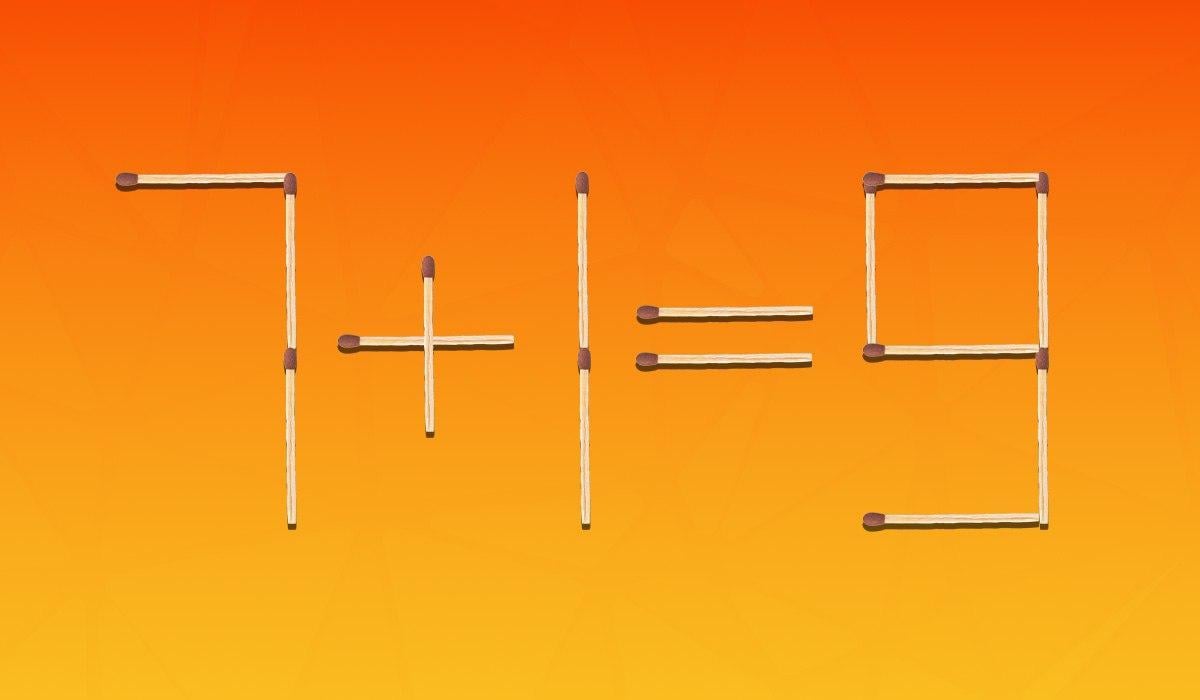 Které 2 zápalky přesunout: 97 % lidí nedokáže odpovědět za 8 sekund.