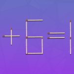 Geniální problém: aby byla rovnost správná, musíte přetáhnout 2 zápalky.